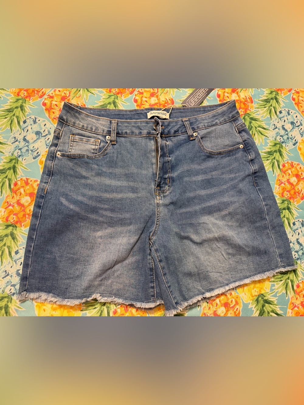 Xl Stretchy Blue Denim Women’s Shorts, NWT, $15